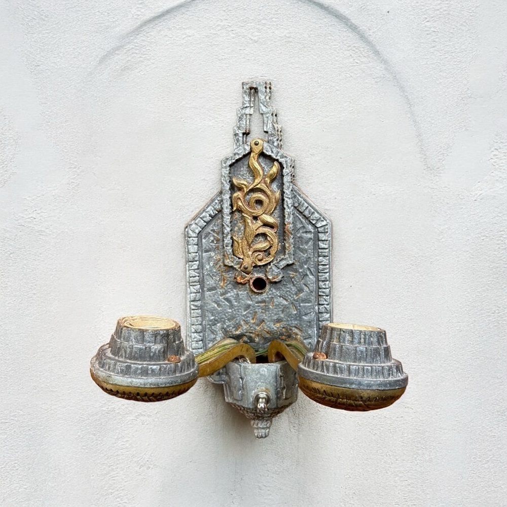 Antique 1920s Markel Gothic Art Deco MEP Inc Light Fixture Wall Sconce working